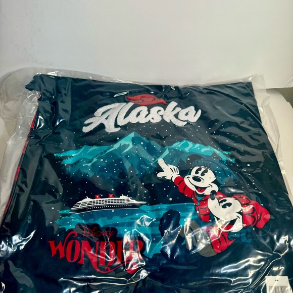 NWT. Disney Cruise Line Alaska Navy and plaid DCL throw pillow. - Picture 2 of 9